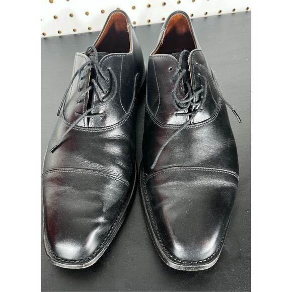 Allen Edmonds Soho Black Soho Cap Toe Lace Up Balmoral Size 8 1/2 - Picture 8 of 16